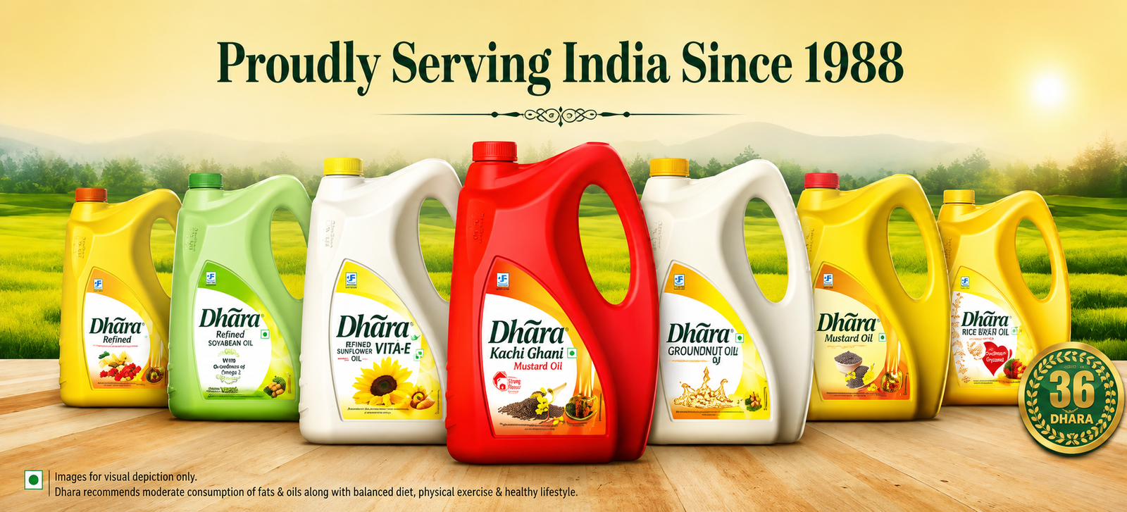 Dhara edible oil bottle